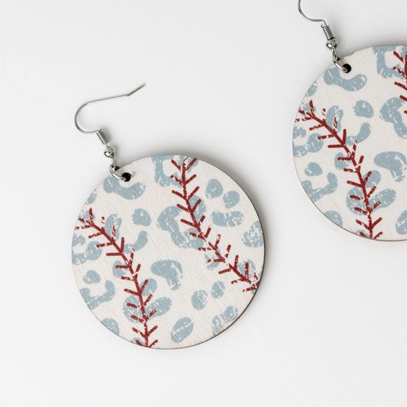 NEW Leopard Baseball Earrings - Picture 3 of 6